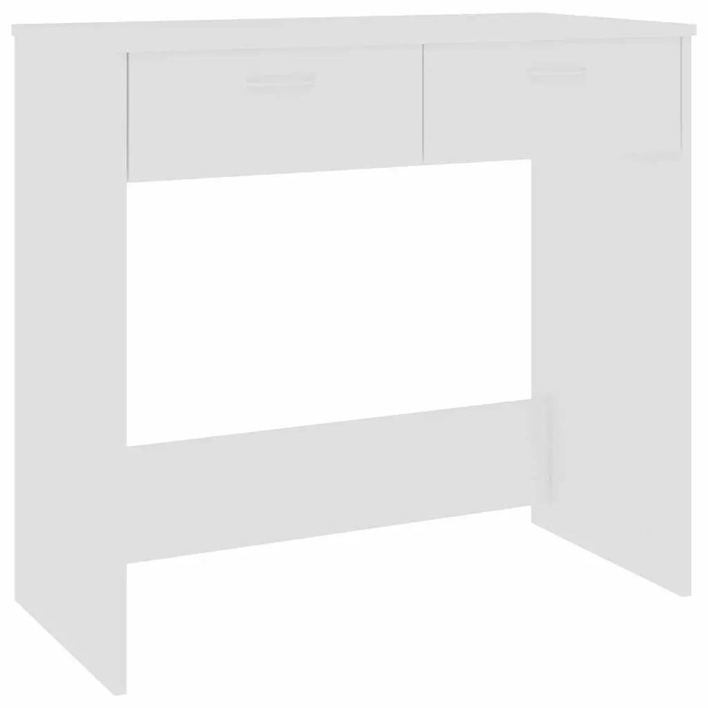 Engineered Wood Desk Compact 80x40x75 cm White Office Study Table with Drawer