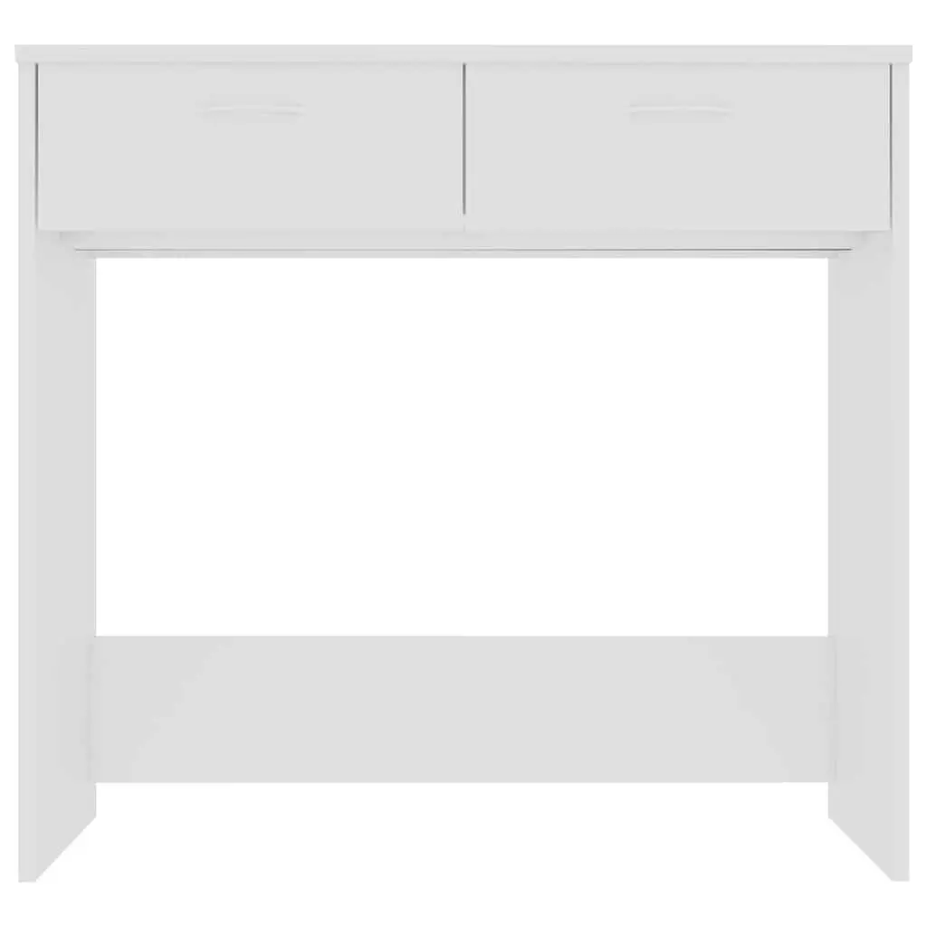 Engineered Wood Desk Compact 80x40x75 cm White Office Study Table with Drawer