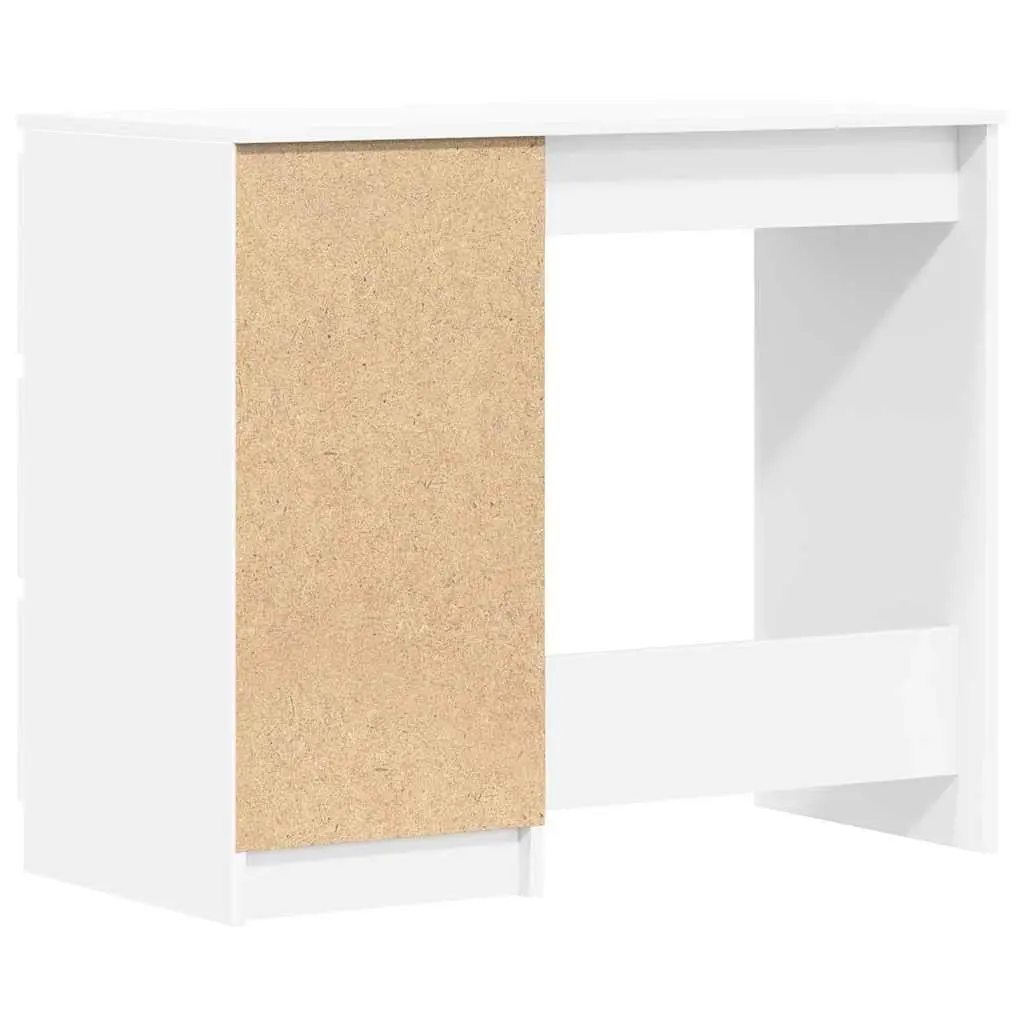 White Desk 90cm Engineered Wood Office Computer Workstation Study Table