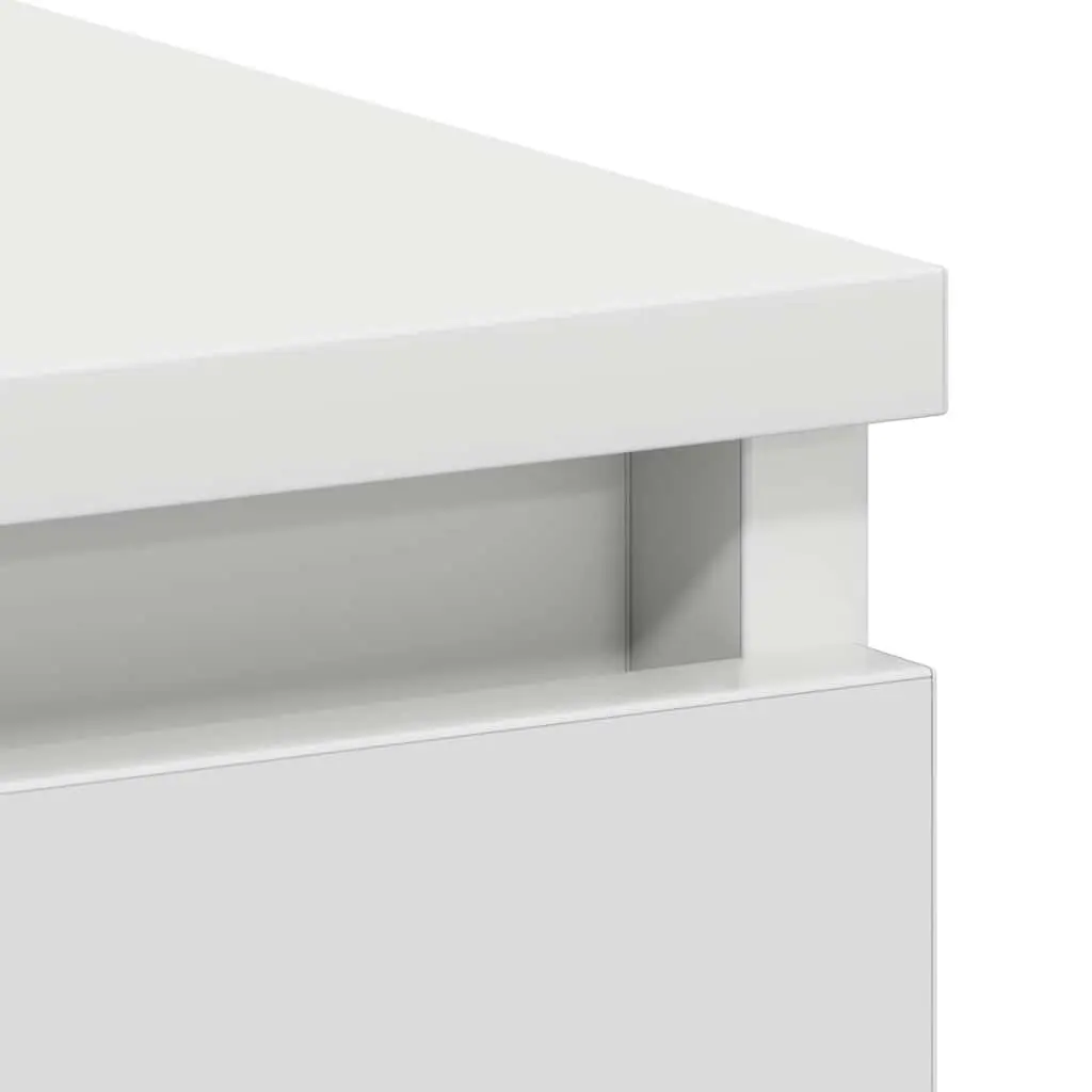 White Desk 90cm Engineered Wood Office Computer Workstation Study Table