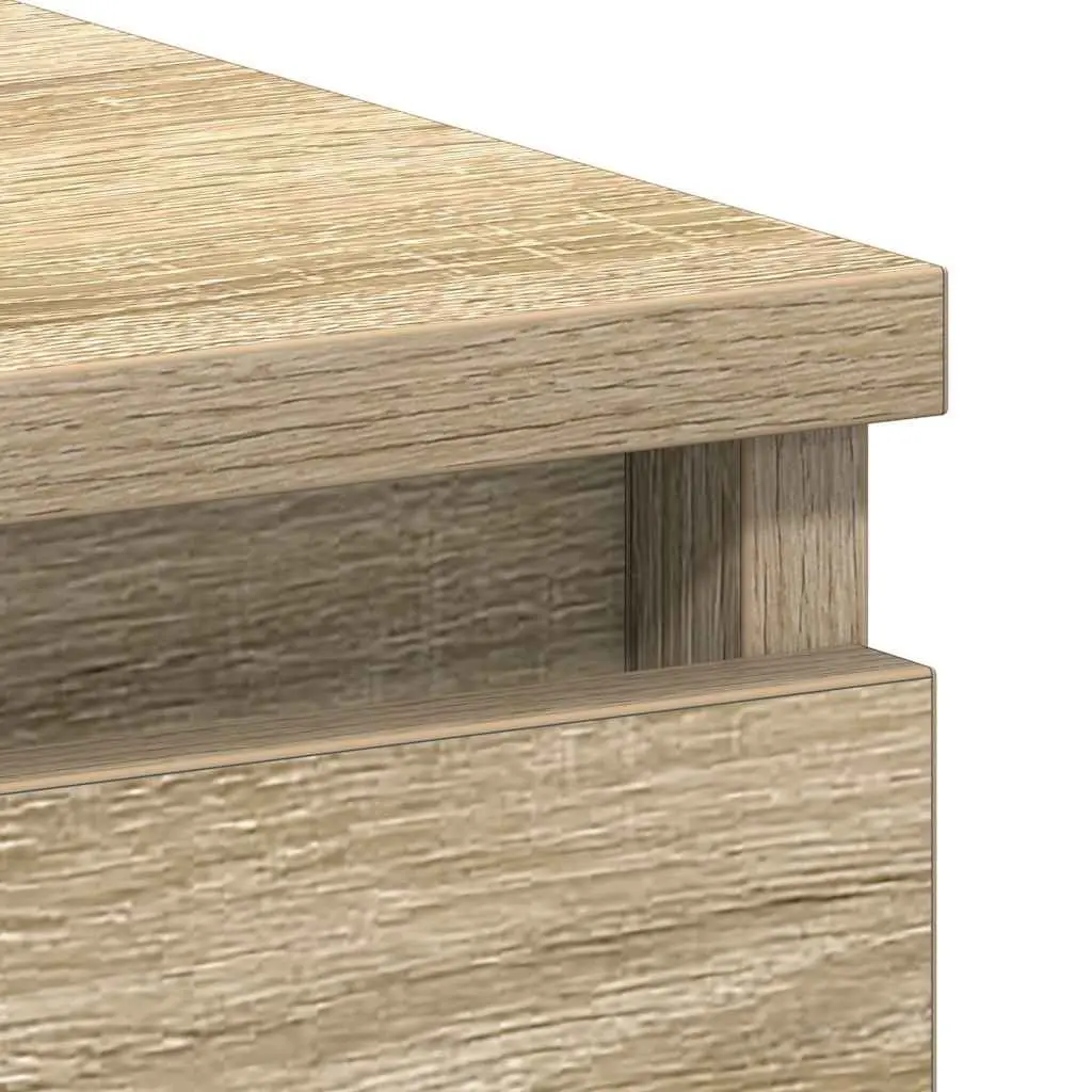 Engineered Wood Desk 90x45x76cm Brown Office Study Table with Drawer