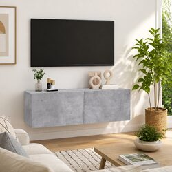 The Practical Grey Wall-Mounted TV Cabinet for Your Home