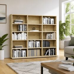 Versatile Brown CD Cabinet with 15 Compartments