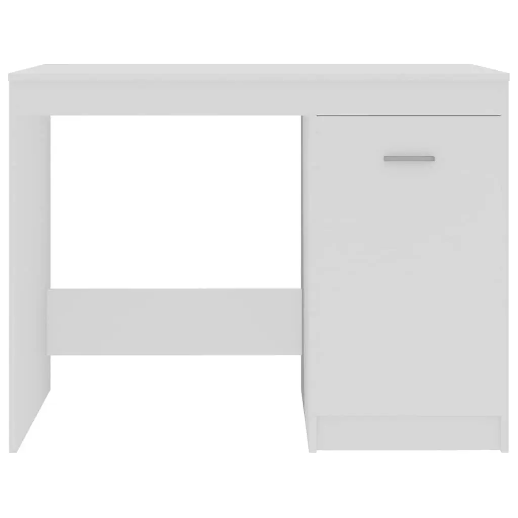 Office Desk Engineered Wood 100x50x76 cm White with Storage Cabinet
