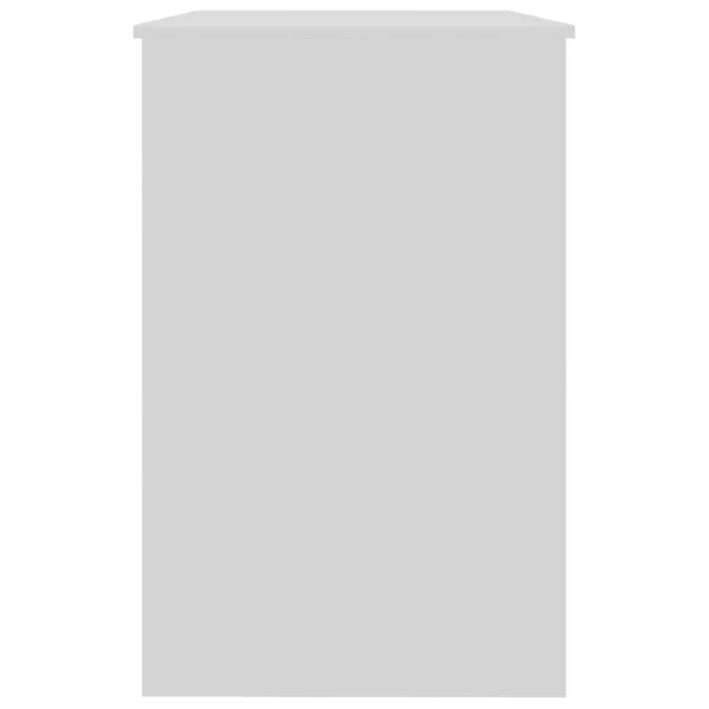 Office Desk Engineered Wood 100x50x76 cm White with Storage Cabinet
