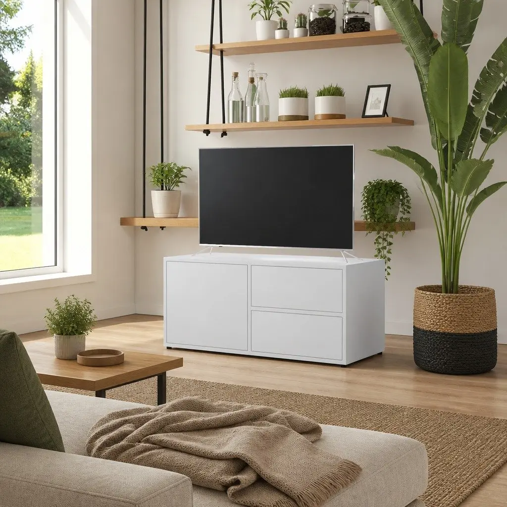 White TV Cabinet for Home Organization