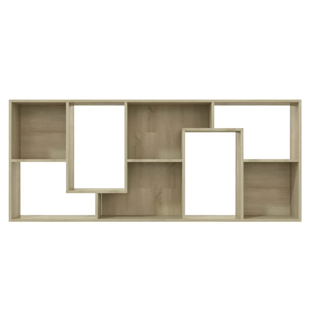 Book Cabinet Engineered Wood 67L x 24W x 161H cm Brown Sonoma Oak Bookshelf Storage Shelving Unit