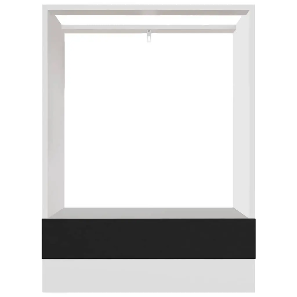 Oven Cabinet Engineered Wood Organiser Storage Shelf Black 60x46x81.5cm