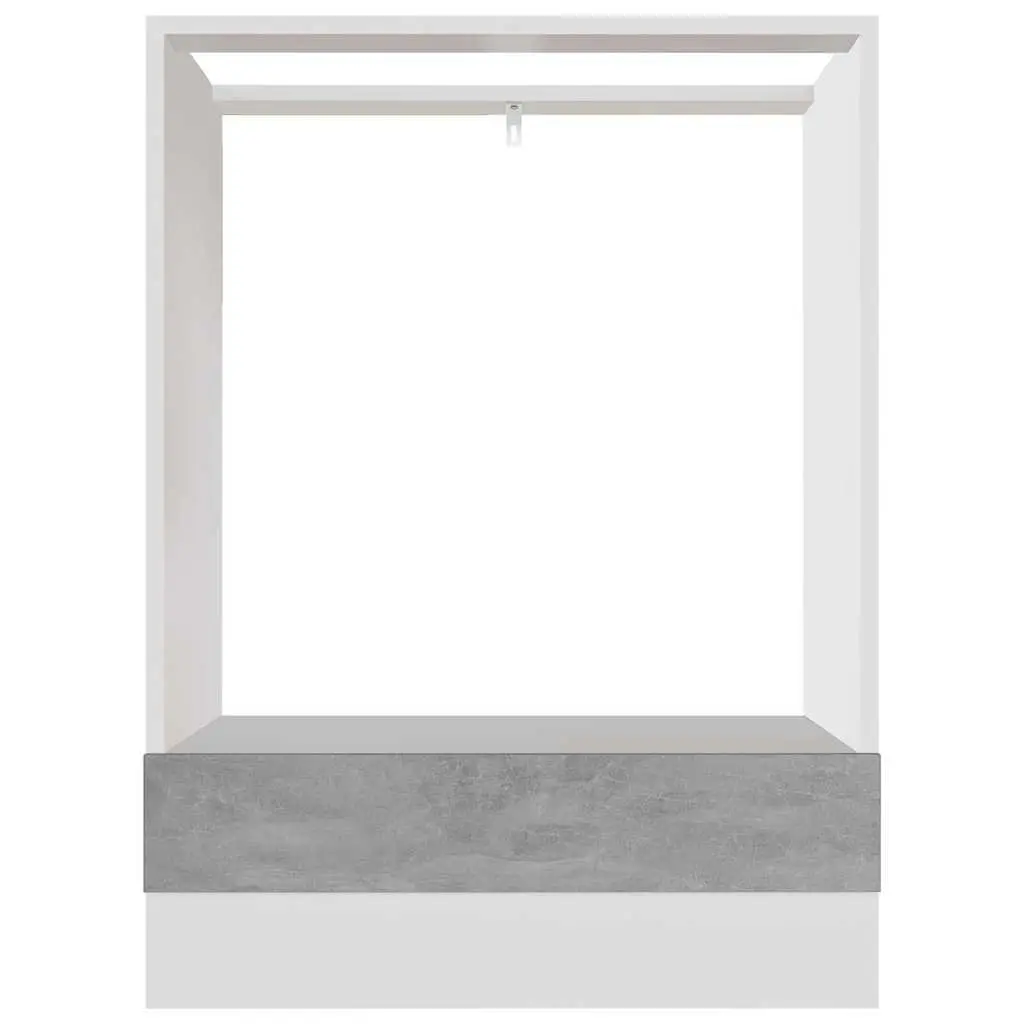 Oven Cabinet Engineered Wood 60 x 46 x 81.5 cm Grey Kitchen Storage Furniture