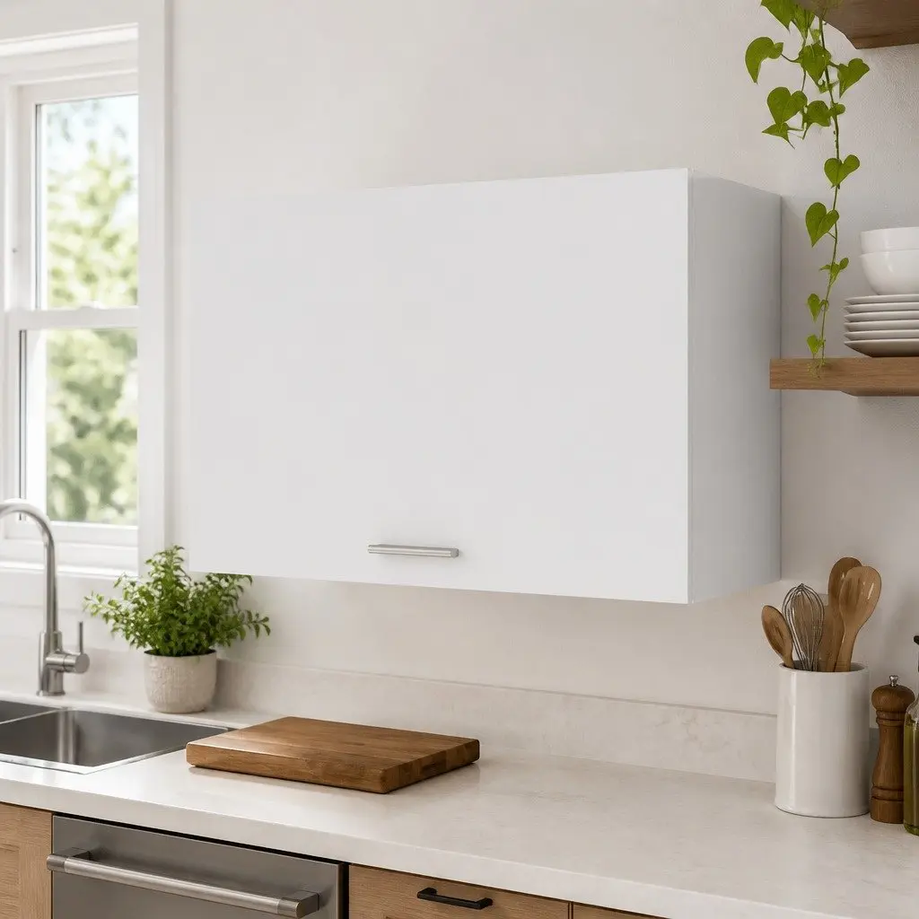White Hanging Cabinet for Kitchen Use