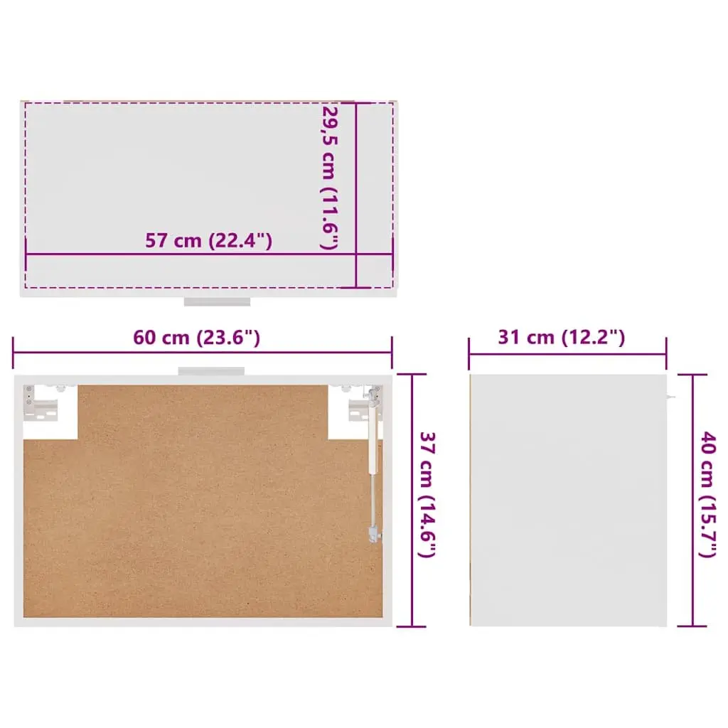 White Hanging Cabinet for Kitchen Use