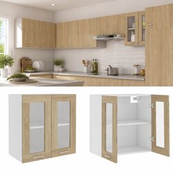 Hanging Glass Kitchen Cabinet Perfect for Space Saving