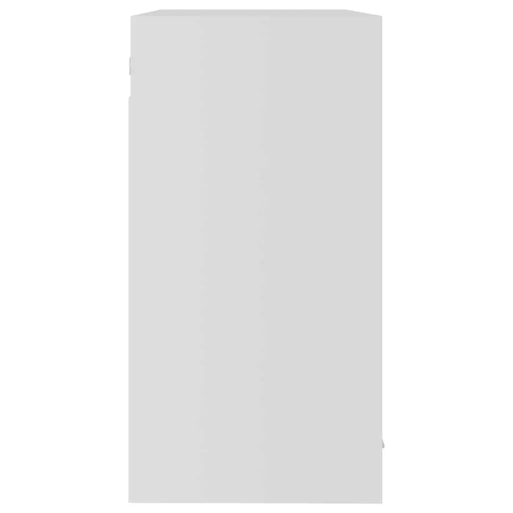 Hanging Glass Cabinet Engineered Wood 80x31x60cm White Kitchen Wall Storage Cupboard 2 Doors