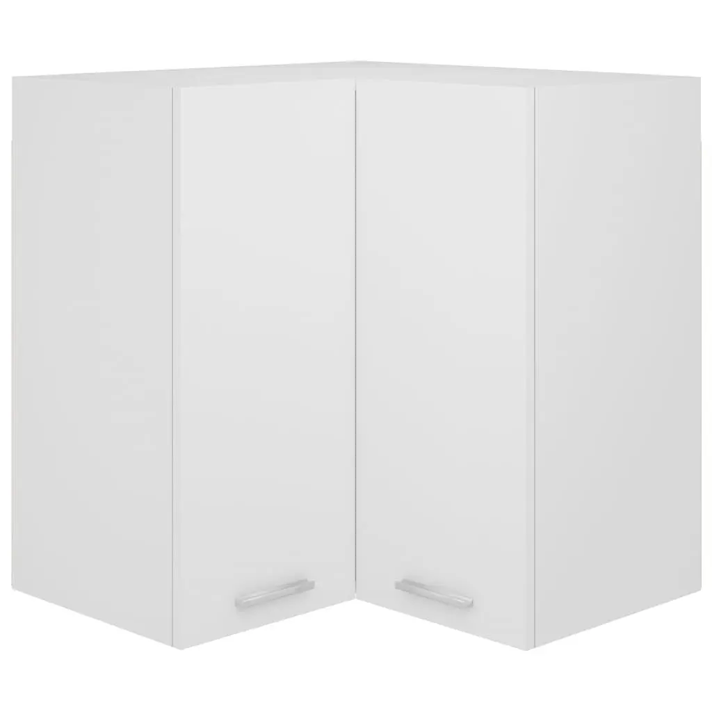 White Hanging Corner Cabinet for Kitchen Use