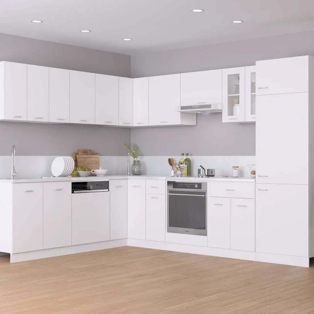 White Hanging Corner Cabinet for Kitchen Use