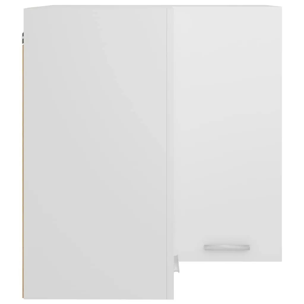 White Hanging Corner Cabinet for Kitchen Use