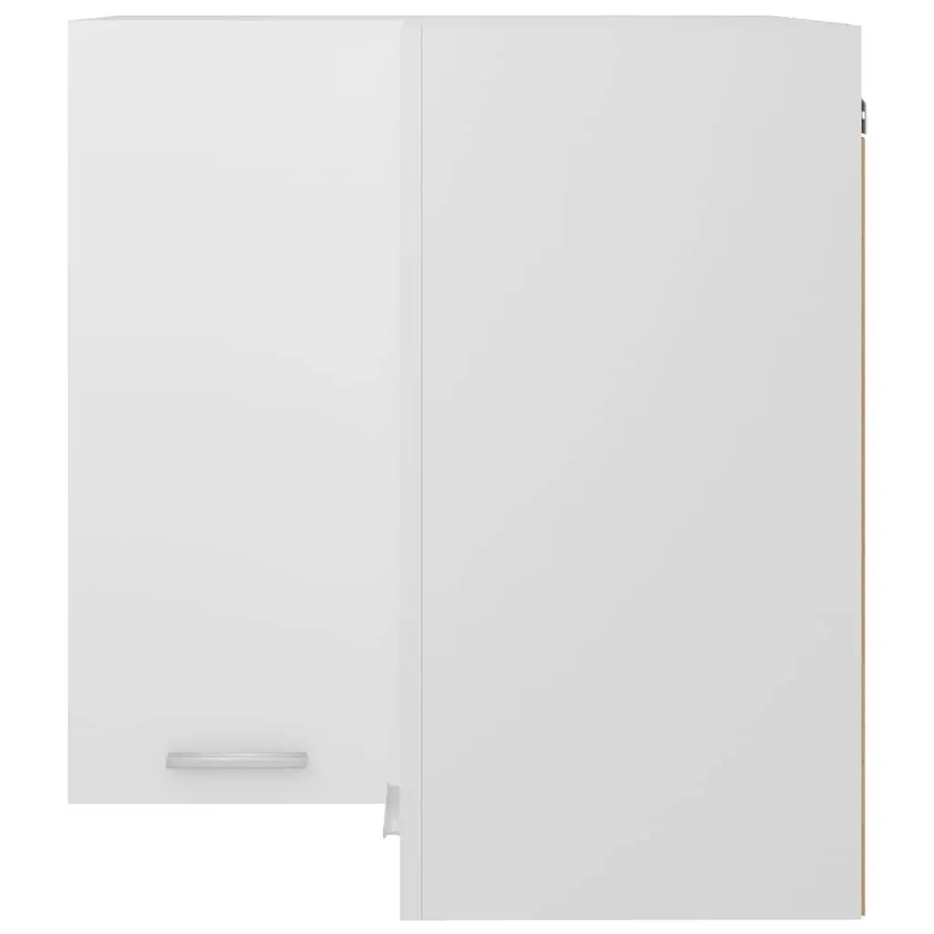 White Hanging Corner Cabinet for Kitchen Use