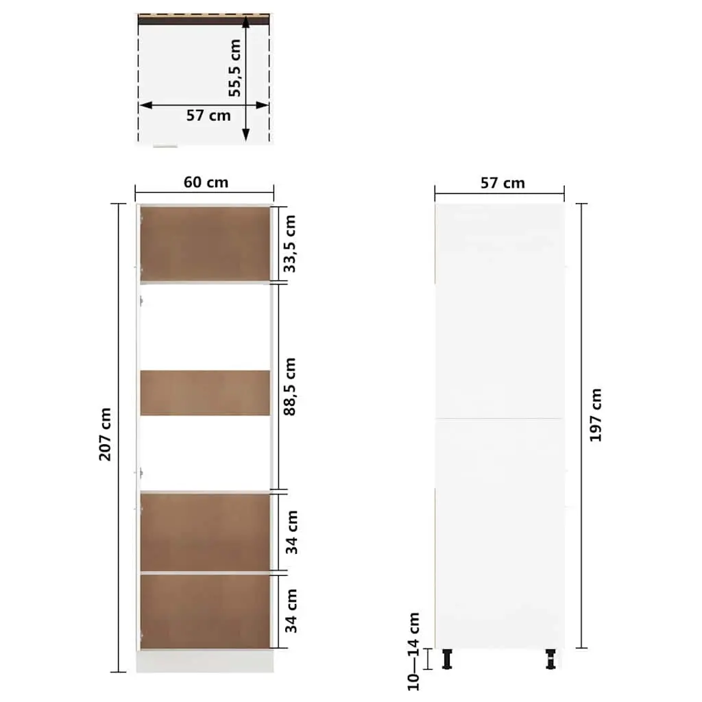 White Storage Cabinet for Kitchen Use