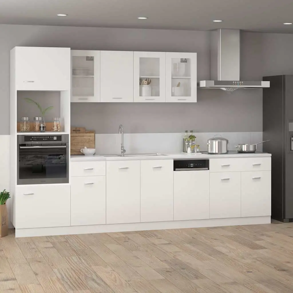 Dishwasher Panel Engineered Wood White 45cm x 3cm x 67cm Kitchen Cabinet Cover