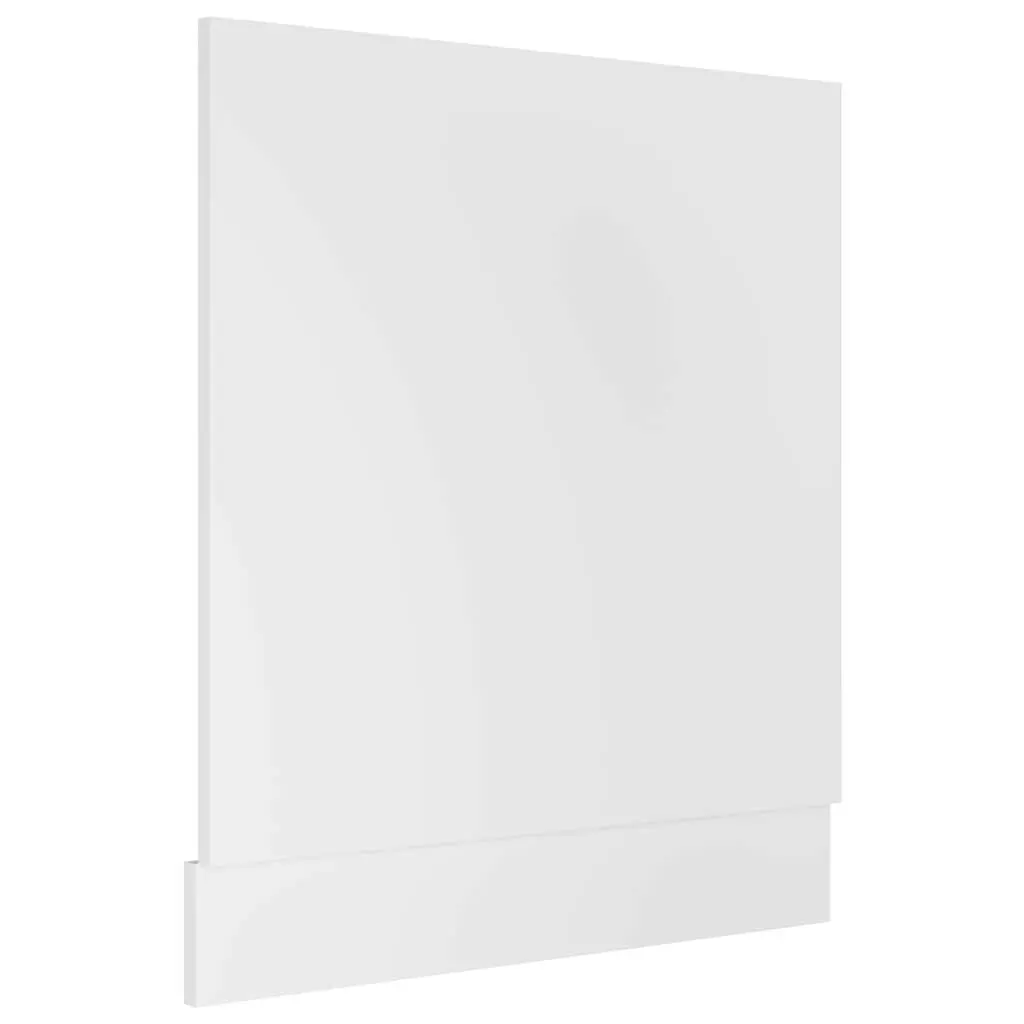 Dishwasher Front Cover Engineered Wood White 67cm Height 59.5cm Width Kitchen Cabinet Integration