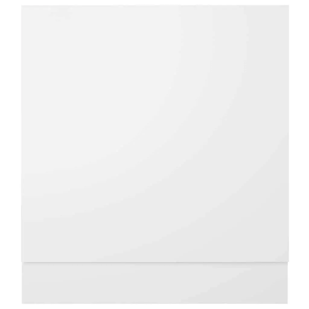 Dishwasher Front Cover Engineered Wood White 67cm Height 59.5cm Width Kitchen Cabinet Integration