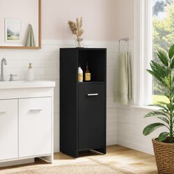 Practical Black Bathroom Cabinet for Efficient Use
