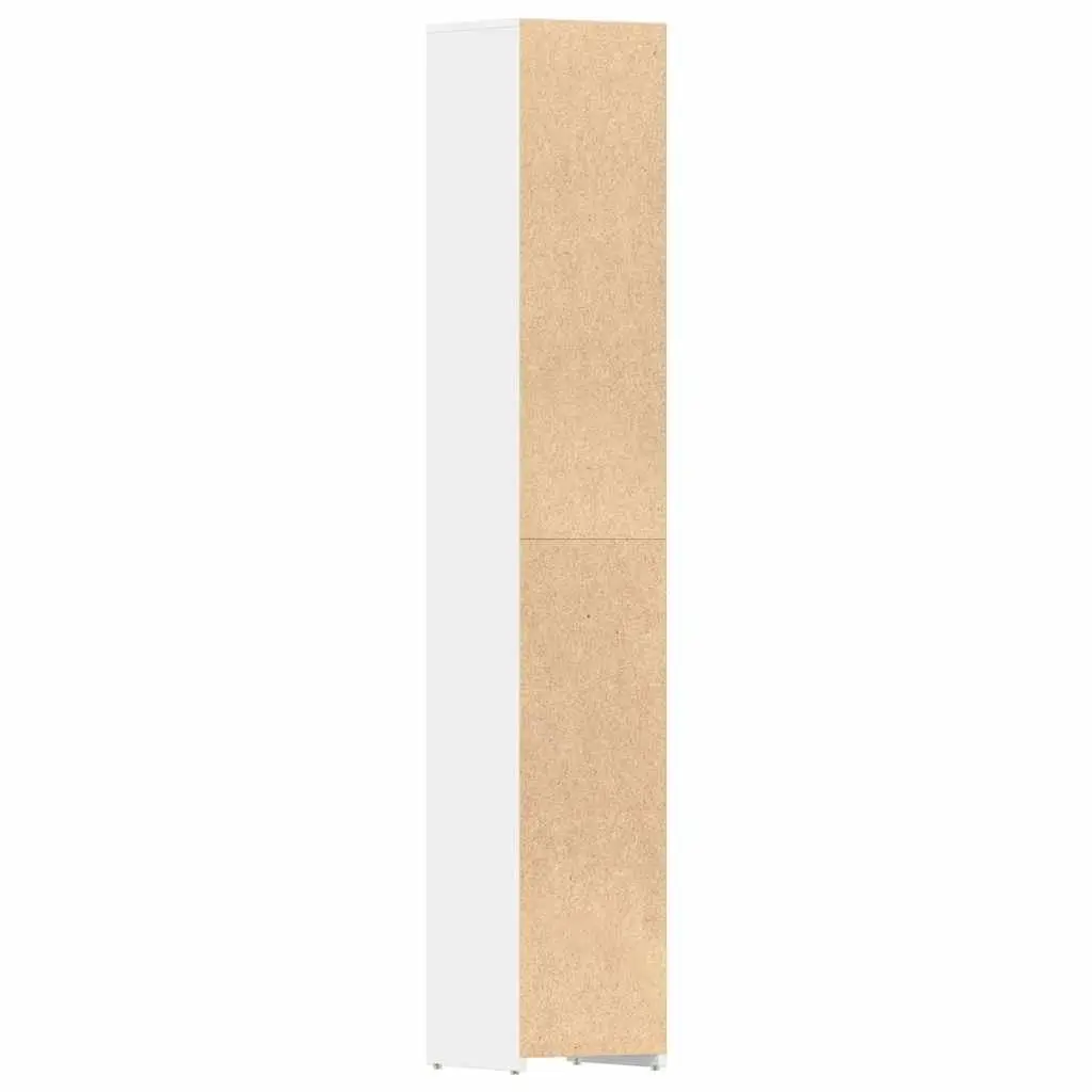 Bathroom Cabinet White 30x30x183.5 cm Storage Vanity Unit Cupboard with Doors