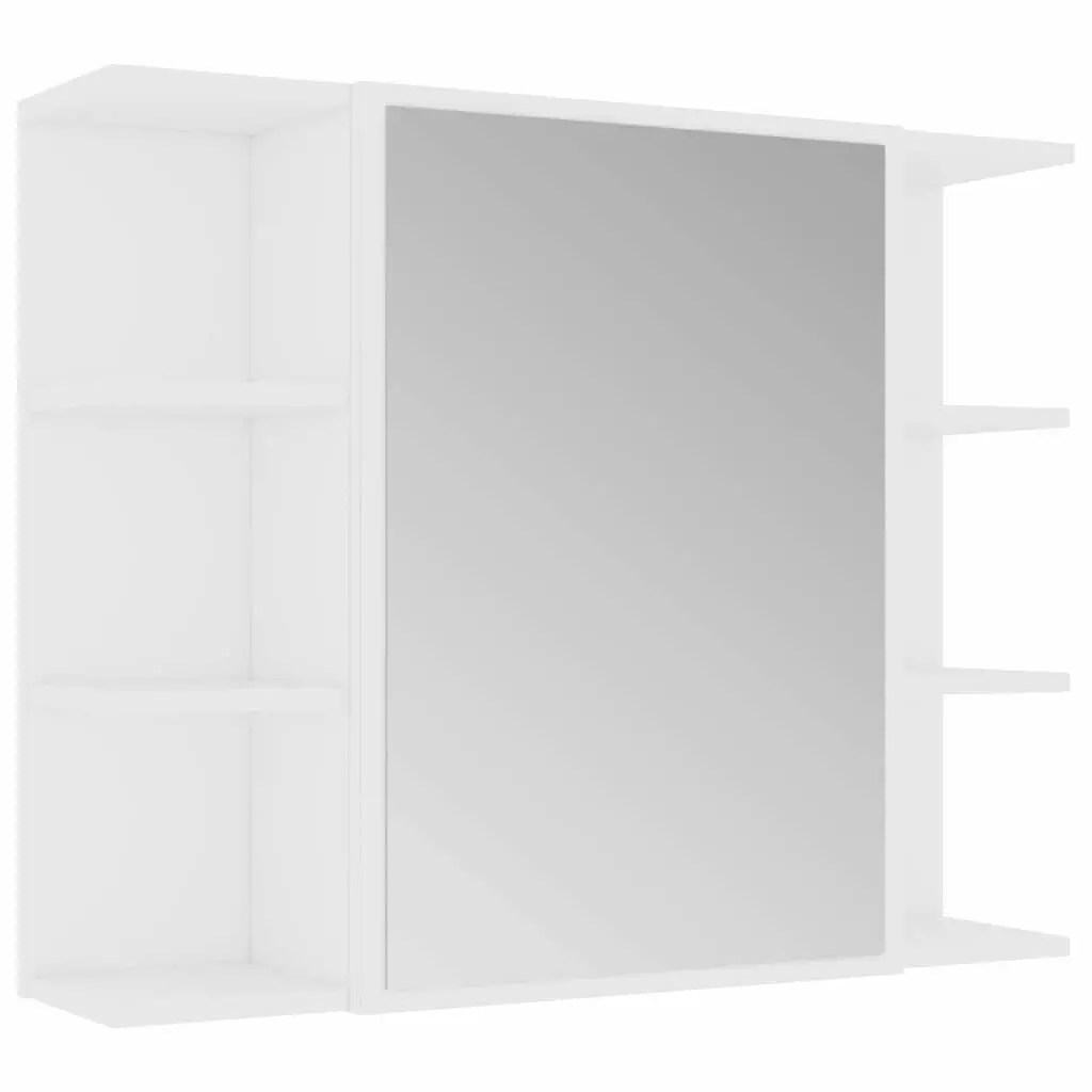 Bathroom Cabinet Engineered Wood Wall Mounted White 80 x 20.5 x 64 cm