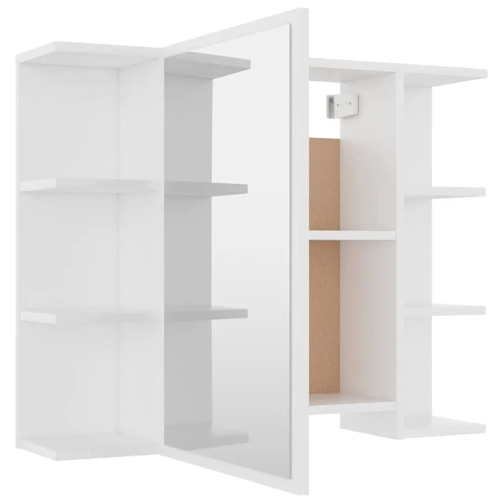Bathroom Cabinet Engineered Wood Wall Mounted White 80 x 20.5 x 64 cm