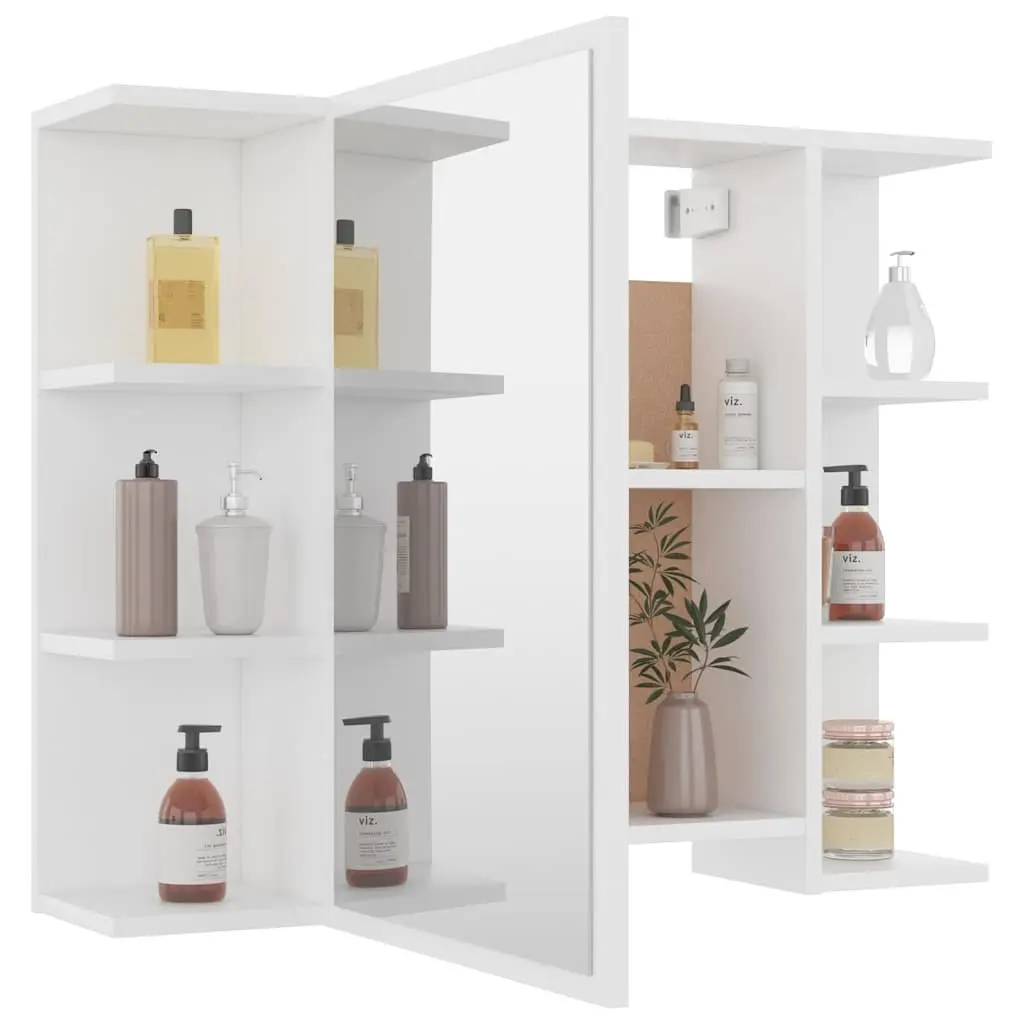 Bathroom Cabinet Engineered Wood Wall Mounted White 80 x 20.5 x 64 cm