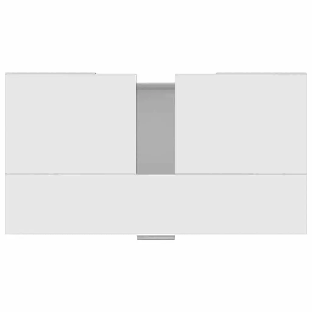 Bathroom Cabinet Engineered Wood White 7 Compartments