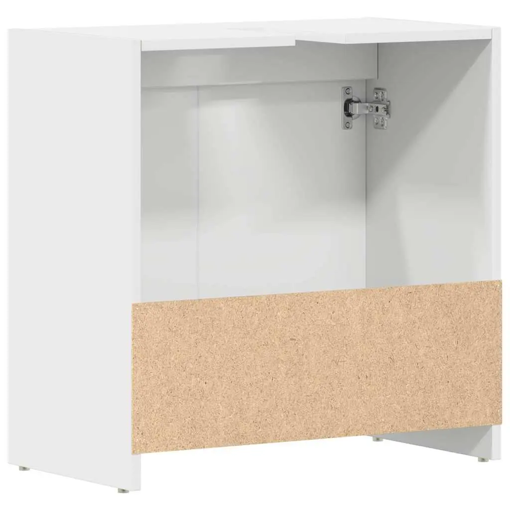 Bathroom Cabinet Engineered Wood 60x33x61 cm White 2 Door
