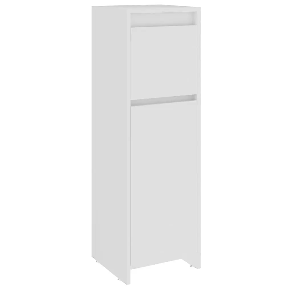 Bathroom Cabinet Engineered Wood 30x30x95 cm White Storage Cupboard Door Drawer