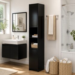 Versatile Black Bathroom Cabinet for Any Space