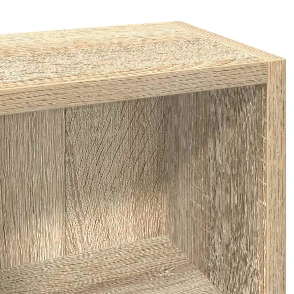 CD Cabinets Engineered Wood Tall Slim Sonoma Oak Media Storage Rack 2 pcs