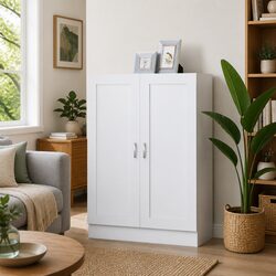 Versatile White Book Cabinet for Every Room