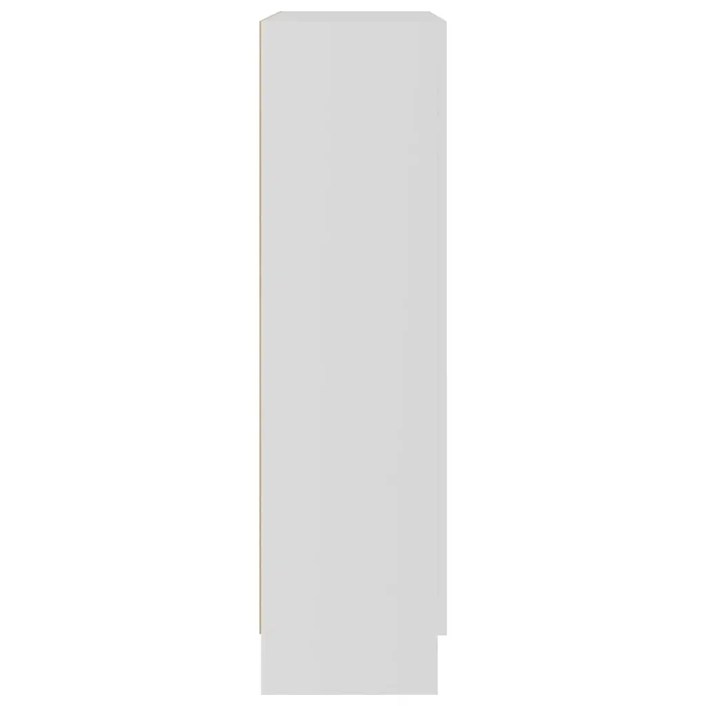 White Book Cabinet Storage Shelving Unit with Doors and Compartments