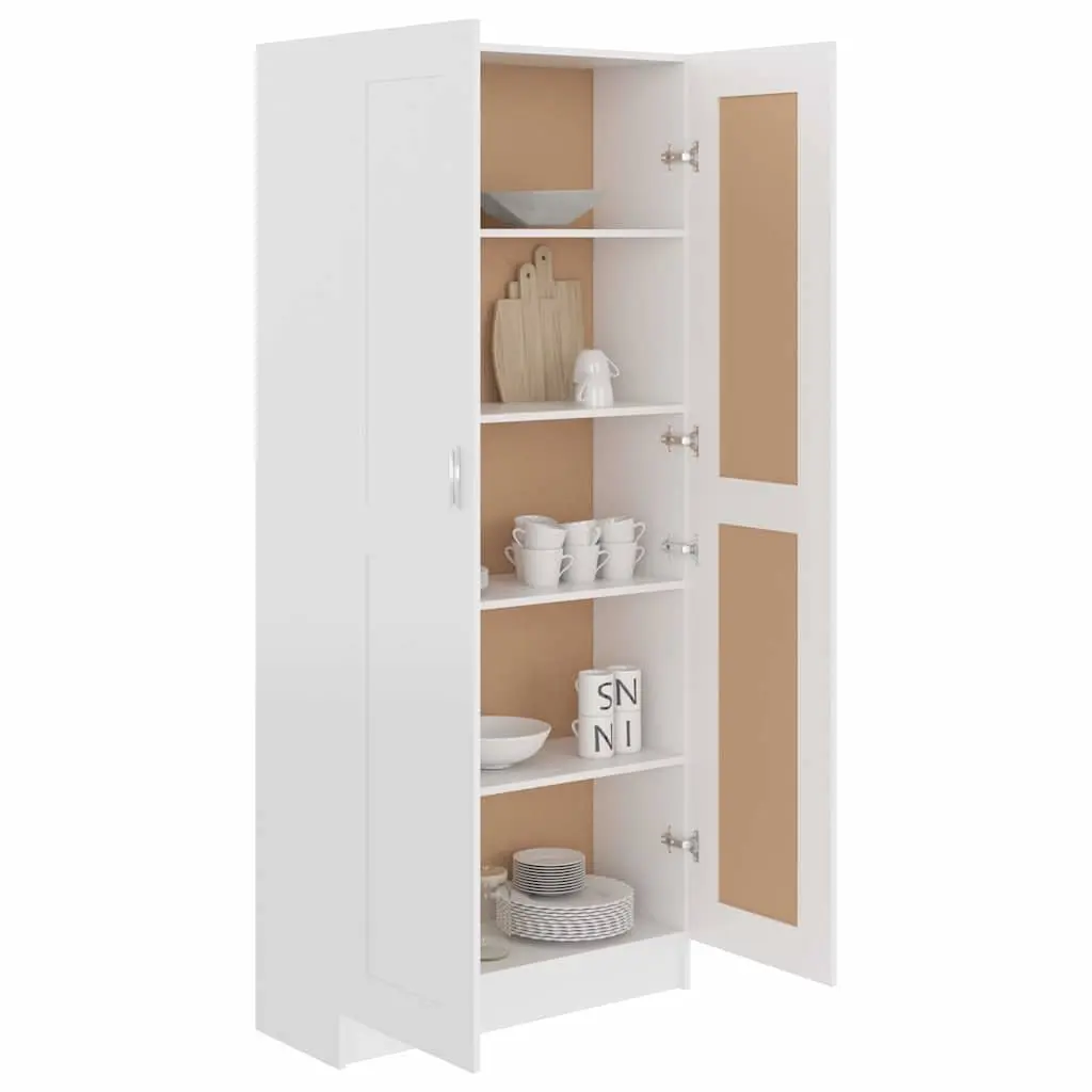 White 5-Shelf Book Cabinet for Home and Office