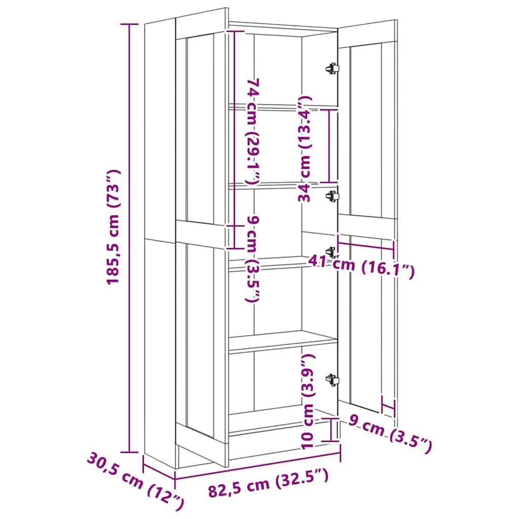 White 5-Shelf Book Cabinet for Home and Office