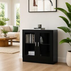Practical Black Display Cabinet for Your Home