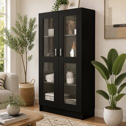Practical Black Vitrine Cabinet for Any Room