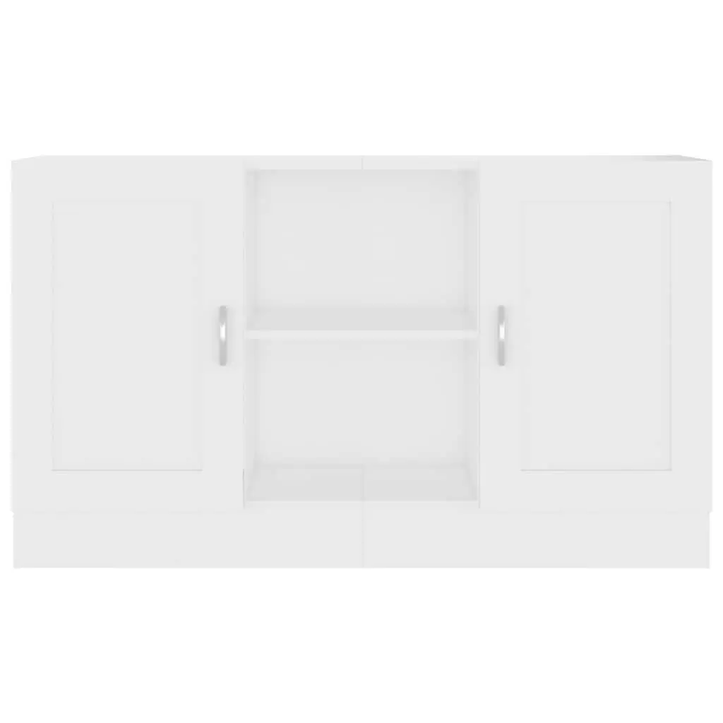 Sideboard Engineered Wood 120cm White 2 Doors 2 Compartments