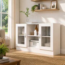 Versatile White Vitrine Cabinet for Any Room