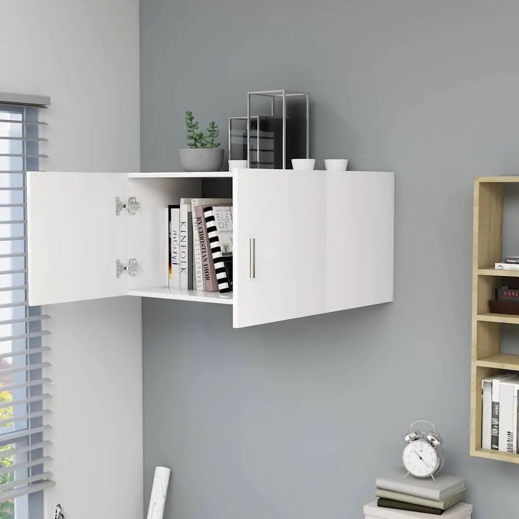 Wall Cabinet Engineered Wood White 80x39x40cm Storage Unit with Doors for Organizing and Displaying Items