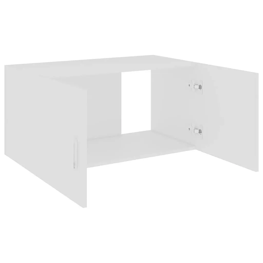 Wall Cabinet Engineered Wood White 80x39x40cm Storage Unit with Doors for Organizing and Displaying Items
