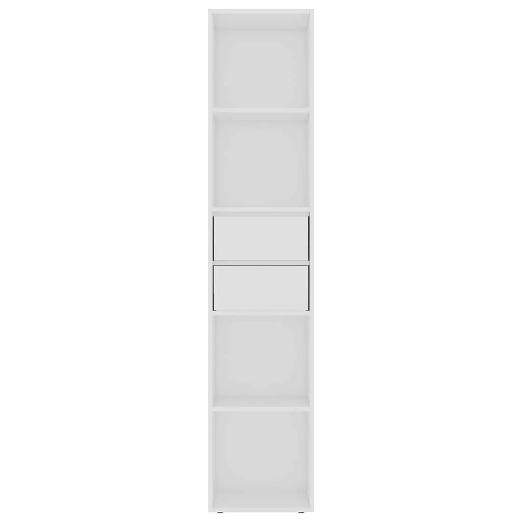 Wall-Mounted Book Cabinet Engineered Wood 36 x 30 x 171 cm White