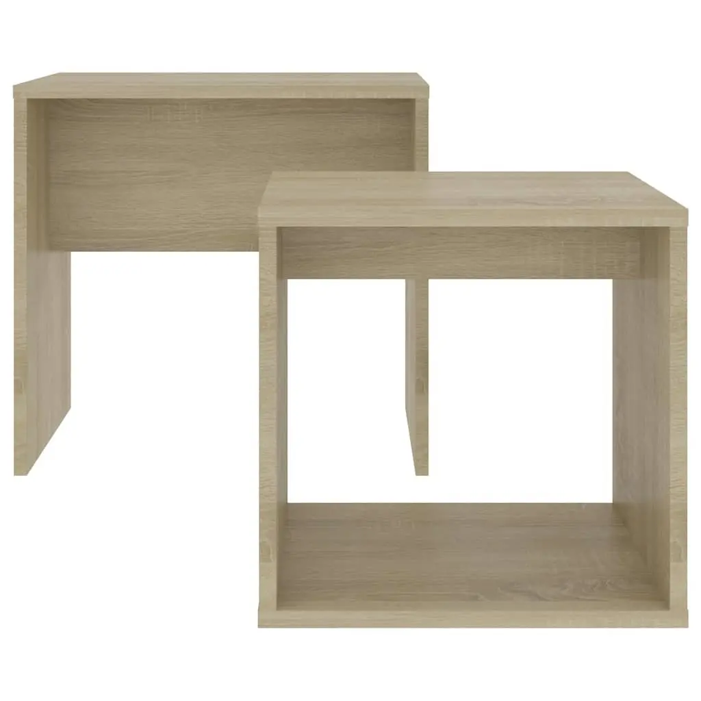 Coffee Table Set Engineered Wood 2 Piece Brown