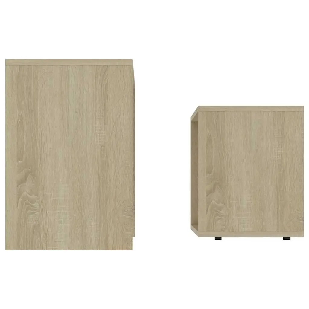 Coffee Table Set Engineered Wood 2 Piece Brown