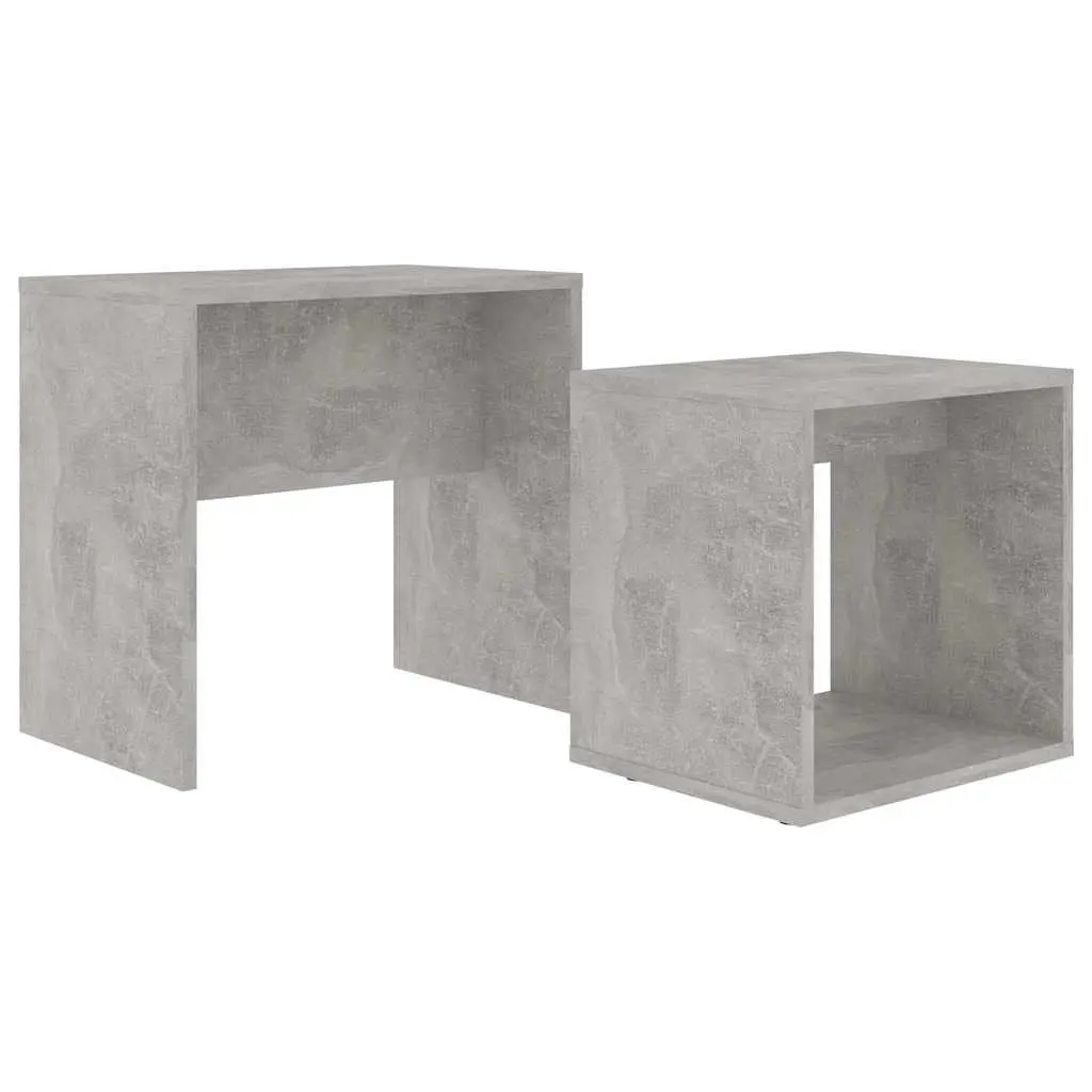 2-Piece Grey Nesting Coffee Table Set