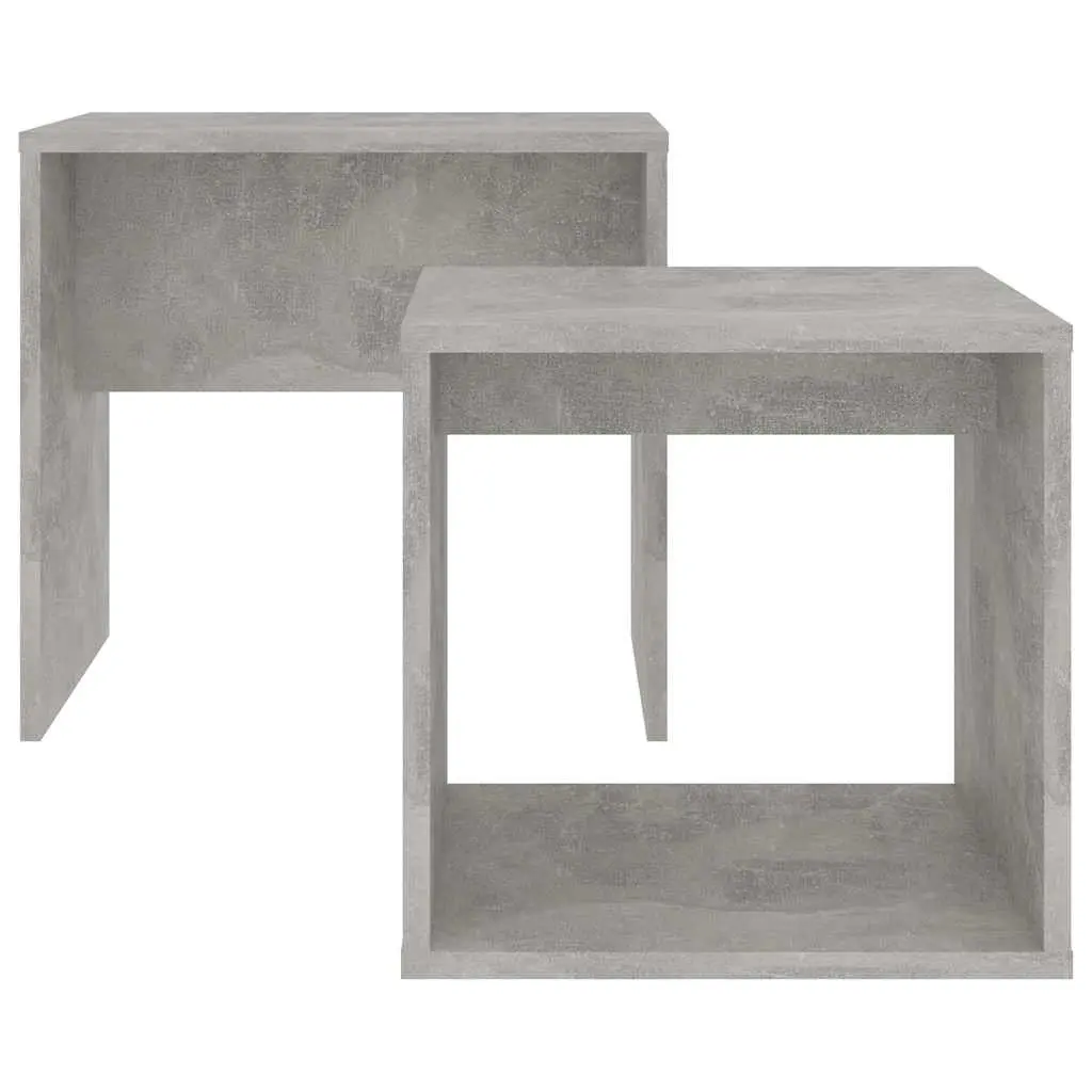 2-Piece Grey Nesting Coffee Table Set